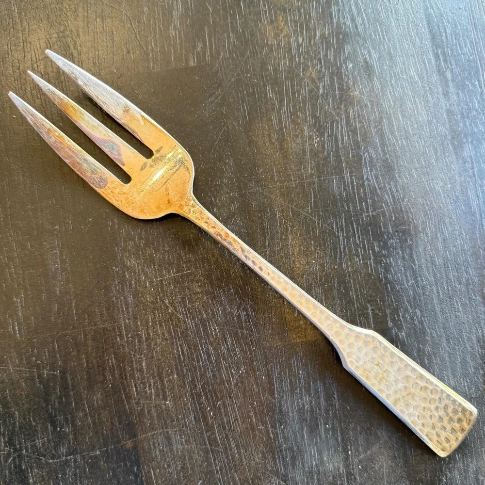 Vintage Solid Meat Serving Fork MNF4S The Main Course Japan Silverplate Flatware